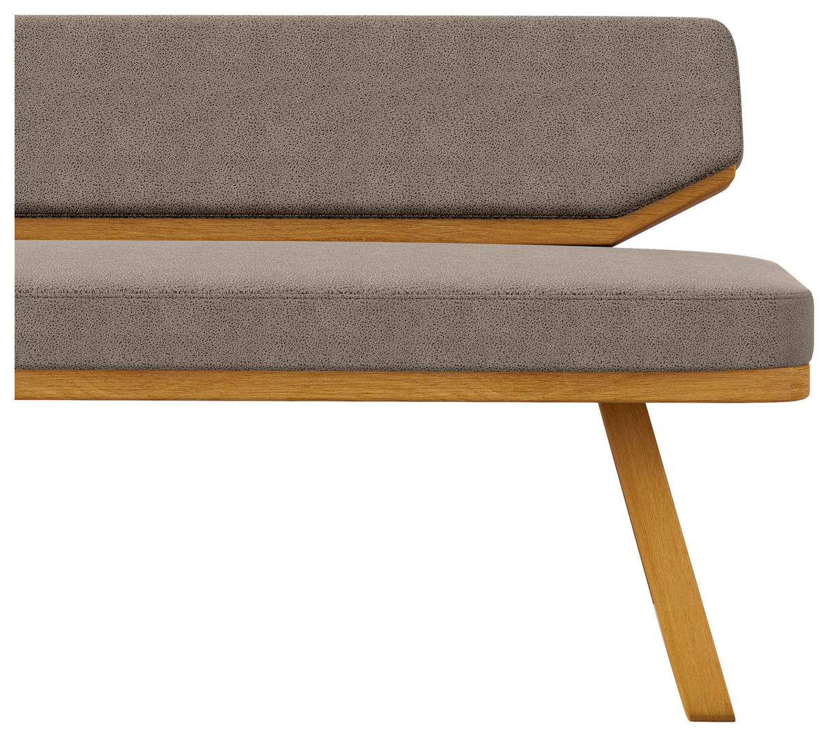 SITZBANK 190/80/52 cm Flachgewebe Eichefarben, Grau Eiche massiv  - Eichefarben/Grau, Basics, Holz/Textil (190/80/52cm) - Carryhome