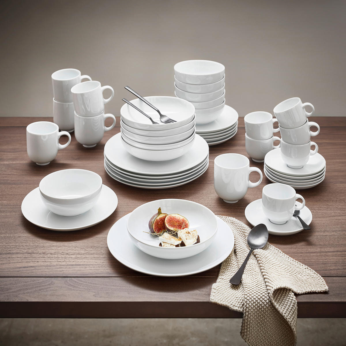 KOMBISERVICE Weiß Lafer Pure 42-teilig 6 Personen  - Weiß, Design, Keramik - Johann Lafer