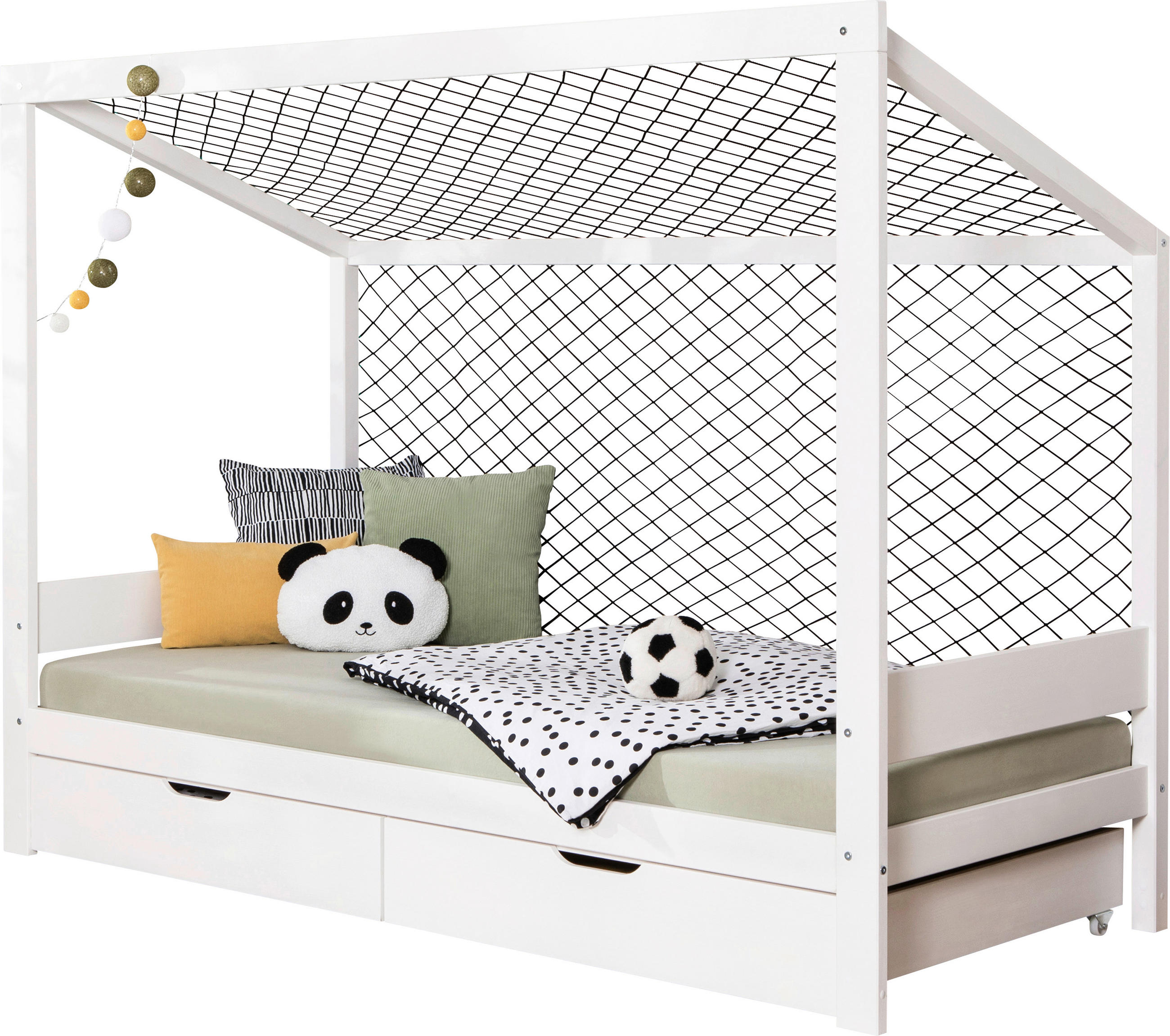 MID.YOU POSTEĽ S ÚLOŽNÝM PRIESTOROM, 90/200 cm biela