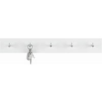 ZIDNI ČIVILUK   bela, boja hroma  metal, pločasti materijal  - boja hroma/bela, Konvencionalno, metal/pločasti materijal (57/8/5cm) - Modern Living