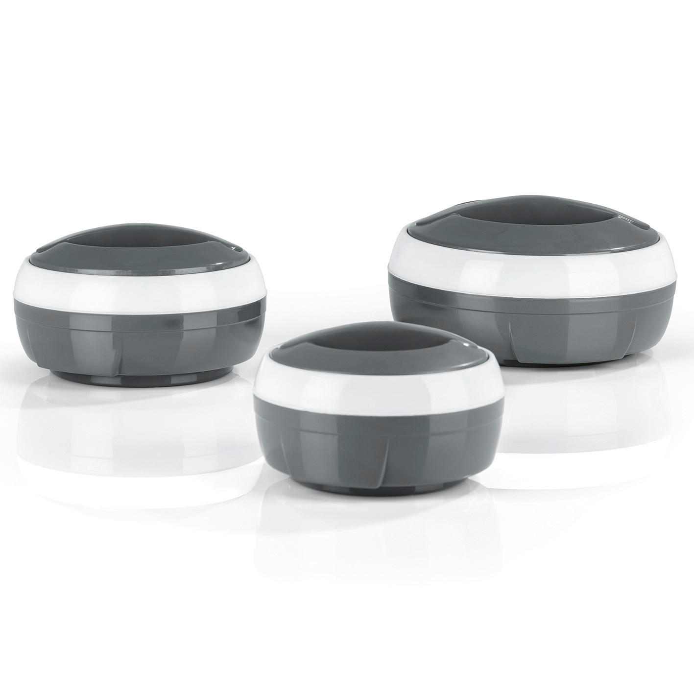 THERMOSCHÜSSEL GOURMETmaxx   - Weiß/Grau, Basics, Kunststoff/Metall (20,7/11,2cm) - GOURMETMAXX