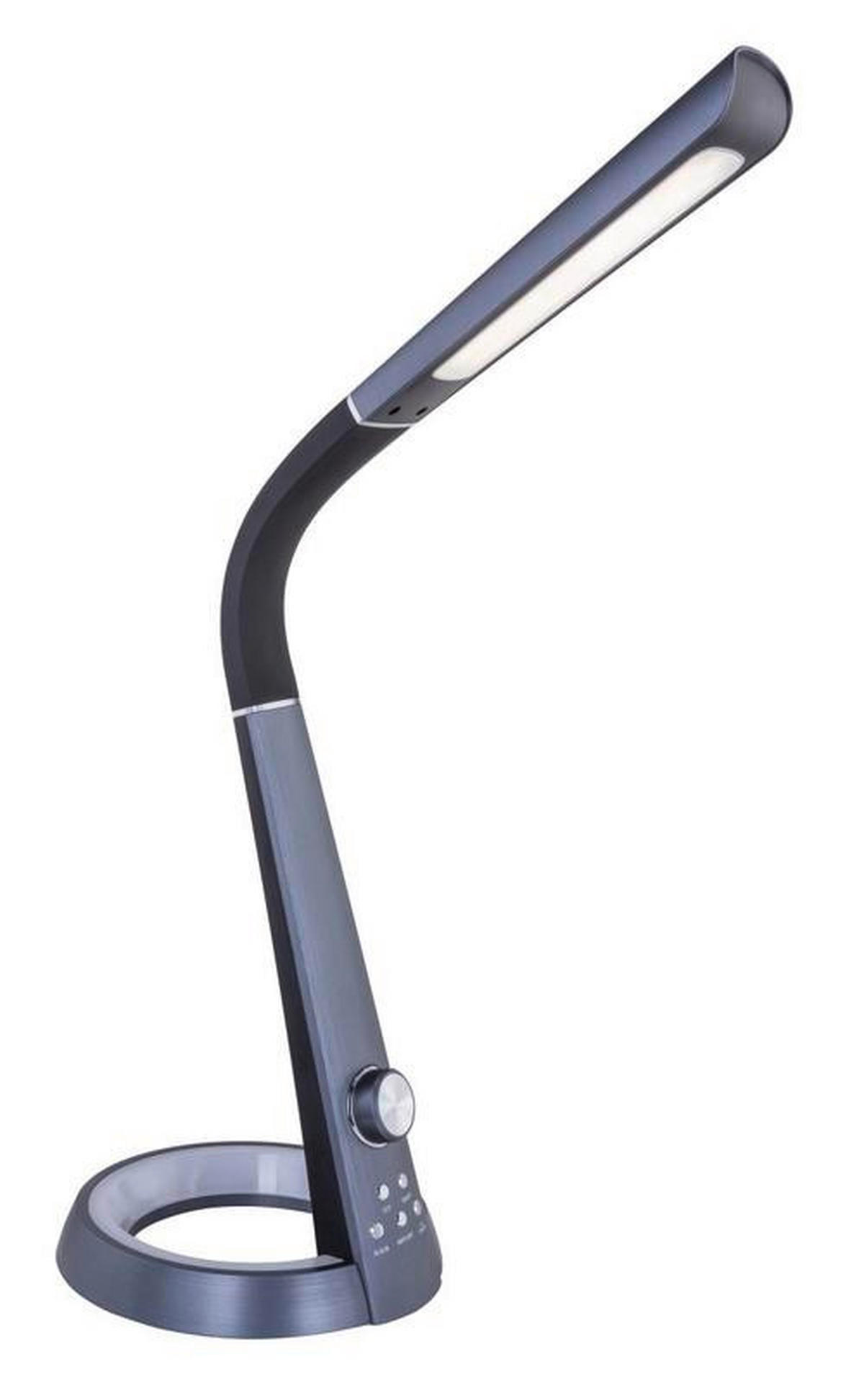 LED ÍRÓASZTALI LÁMPA - fekete/sötétszürke, Design, műanyag (34,3/18,3/64cm) - Novel