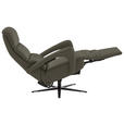 RELAXSESSEL in Leder Graubraun  - Graubraun/Schwarz, Design, Leder/Metall (76/110/86cm) - Dieter Knoll