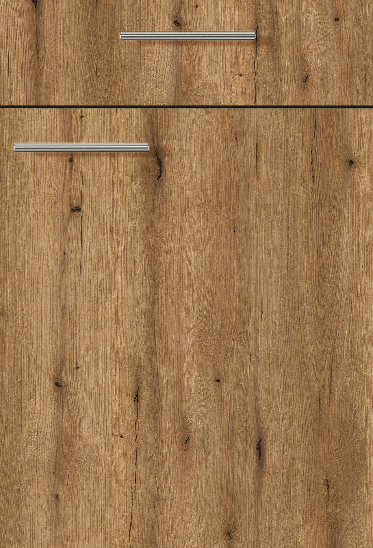 KÜCHENLEERBLOCK 260 cm   in Graphitfarben, Eichefarben  - Eichefarben/Lavagrau, Design, Holzwerkstoff/Metall (260cm) - Pino