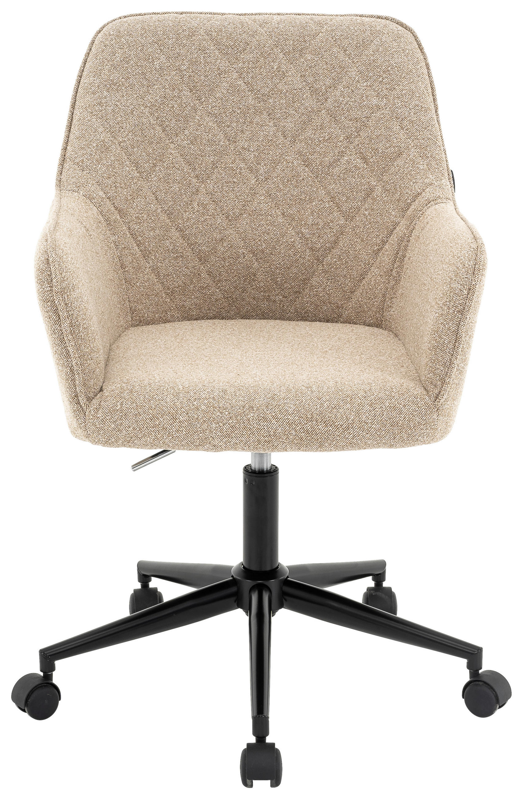 OTOČNÁ ŽIDLE, struktura, přírodní barvy, černá, béžová - černá/přírodní barvy, Design, kov/textil (59,5/89-101/64cm) - Xora