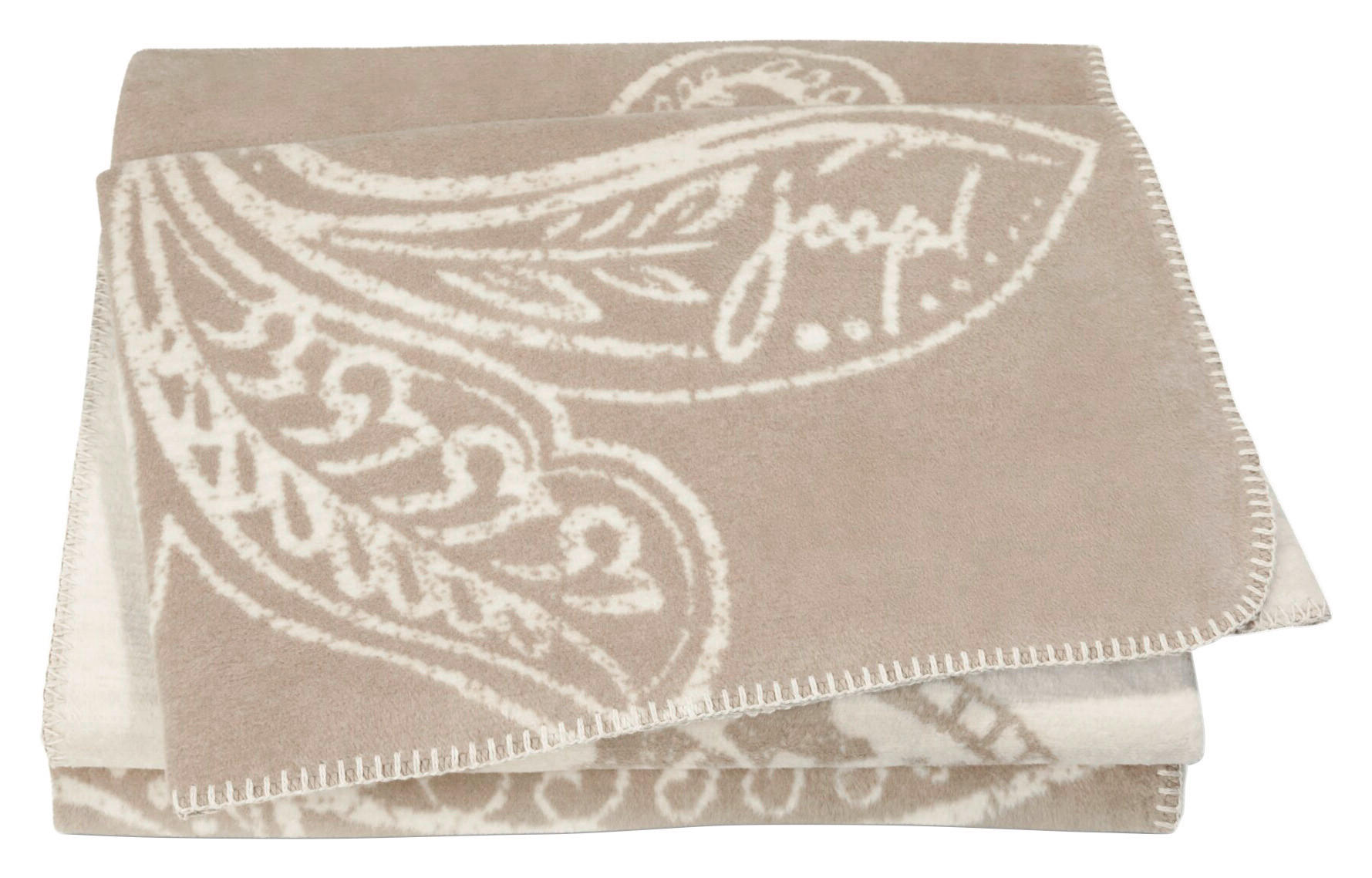 Thumbnail - Joop! Wohndecke Joop! Paisley, Taupe, Ecru, Textil, Paisley, 150x200 cm, Kettelrand, Wohntextilien, Decken, Kuscheldecke...