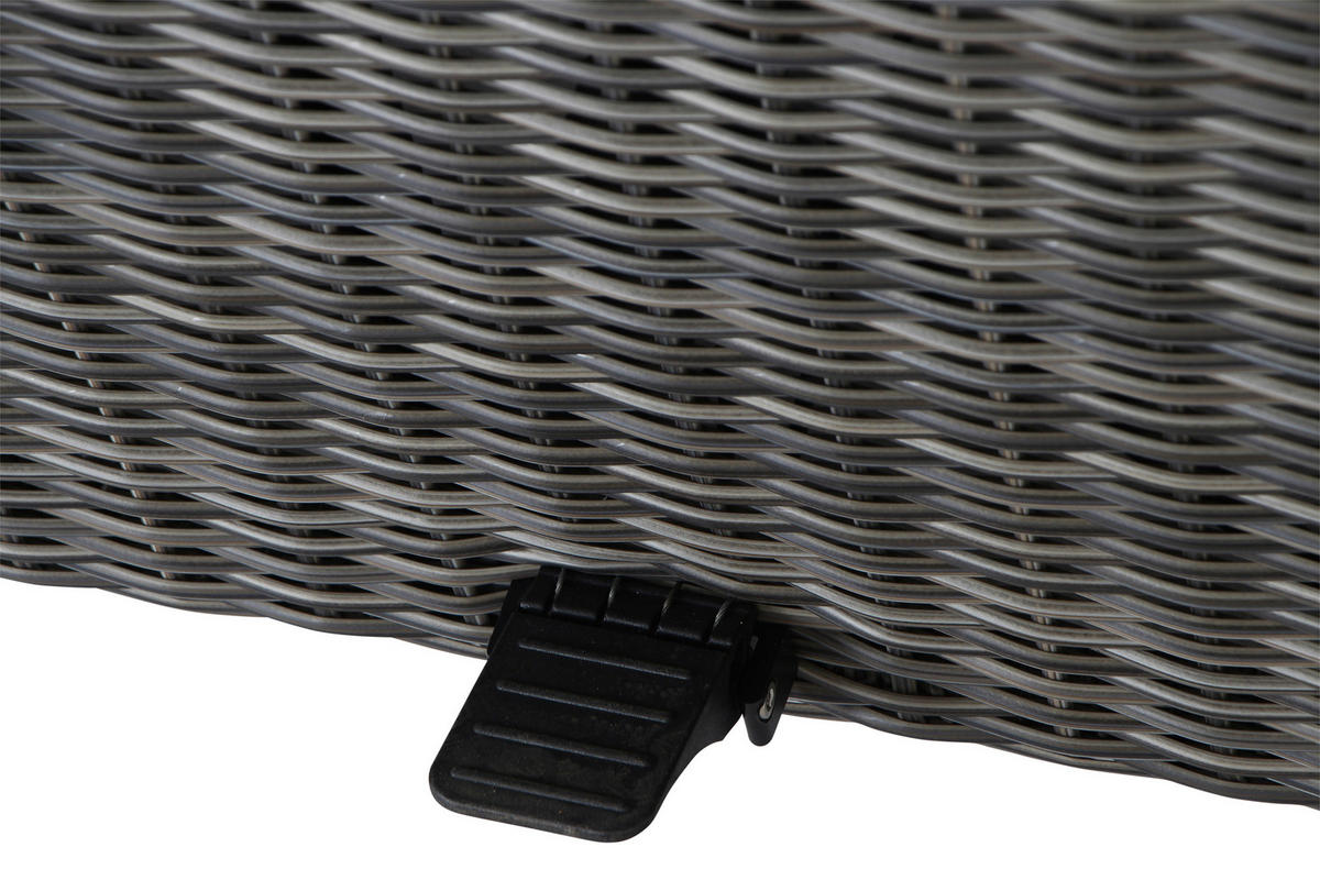 LOUNGEGARNITUR 4-teilig   72/103/160 cm Aluminium  - Grau, Basics, Keramik/Kunststoff (72/103/160cm) - Siena Garden