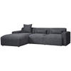 ECKSOFA Graphitfarben Cord  - Schwarz/Graphitfarben, Design, Kunststoff/Textil (196/303cm) - Livetastic
