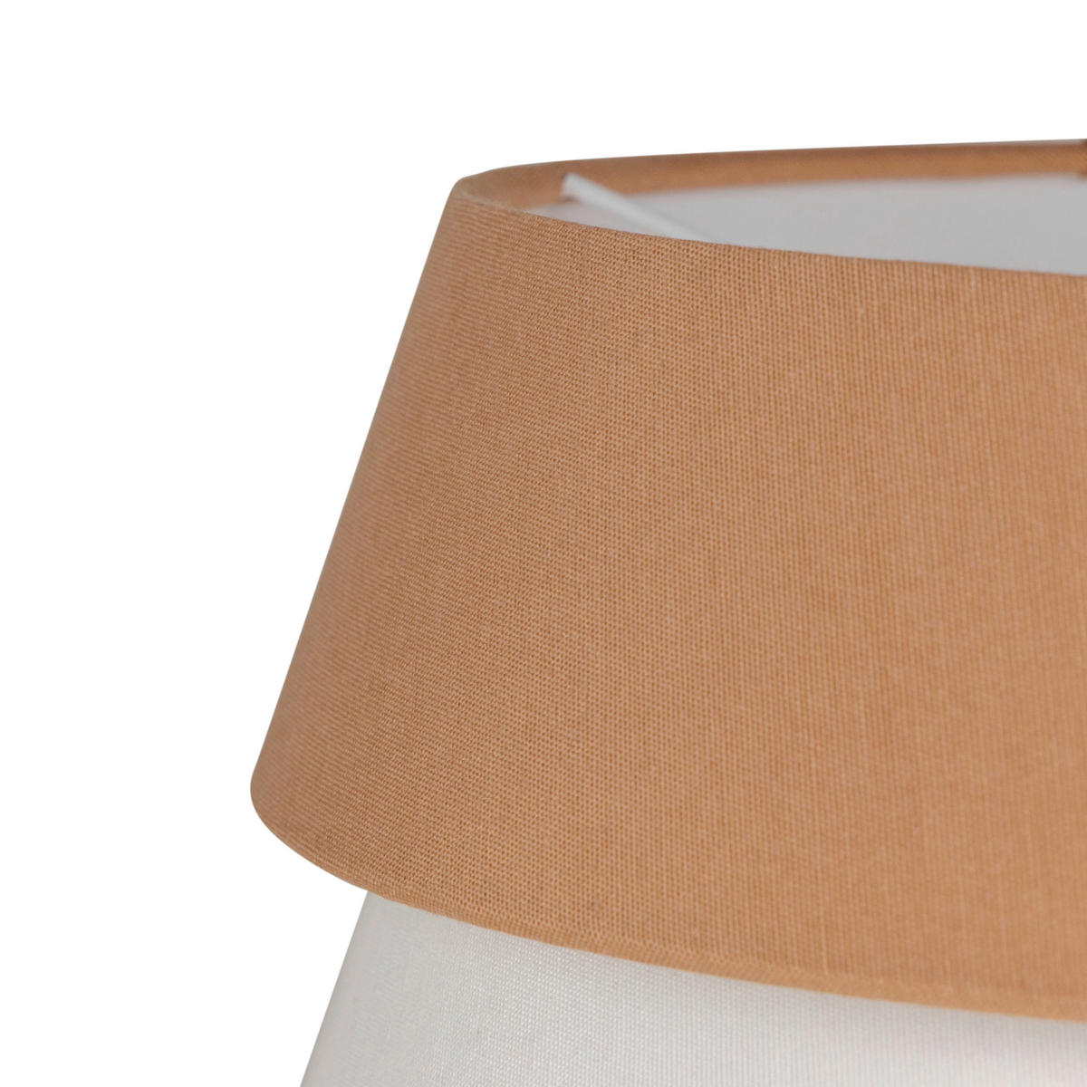PENDELLEUCHTE 90/20/130 cm  - Weiß/Mokka, Trend, Kunststoff/Textil (90/20/130cm) - Collett's Monde