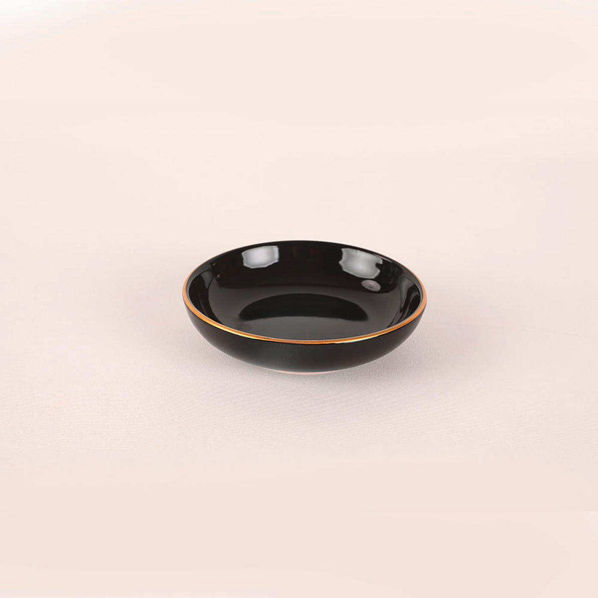KOMBISERVICE Schwarz, Goldfarben 42-teilig 6 Personen  - Goldfarben/Schwarz, Basics, Keramik (19/19/19cm) - P & B