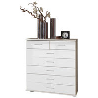 KOMMODE  in 91/103/40 cm  - Chromfarben/Weiß, KONVENTIONELL, Holzwerkstoff/Kunststoff (91/103/40cm) - Xora