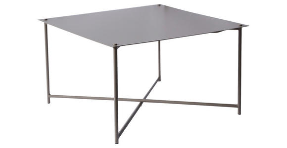 COUCHTISCH quadratisch Taupe  - Taupe/Anthrazit, Design, Metall (70/42/70cm) - Xora