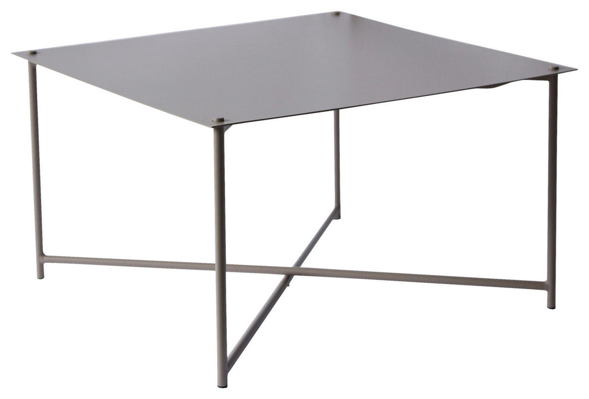 KONFERENČNÍ STOLEK, šedohnědá, kov, 70/70/42 cm - antracitová/šedohnědá, Design, kov (70/70/42cm) - Xora