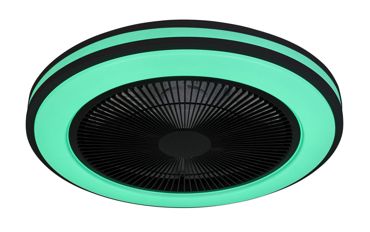 DECKENVENTILATOR - Schwarz/Weiß, Trend, Kunststoff/Metall (58/14,5cm) - Mican