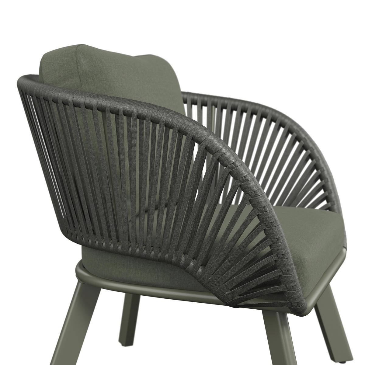 LOUNGESESSEL  - Grün, Design, Textil/Metall (83/77/82cm) - Ambia Garden