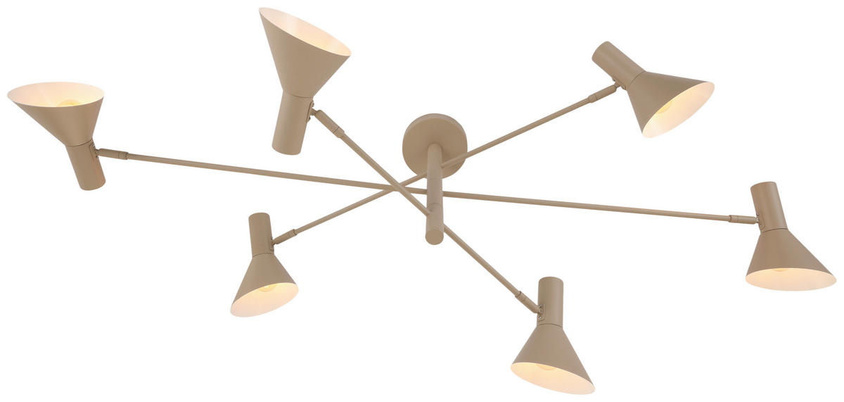 DECKENLEUCHTE 103/83/40.5 cm   - Beige, Design, Metall (103/83/40.5cm) - Collet's Monde