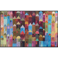 FLACHWEBETEPPICH 75/120 cm Manhattan Multicolor  - Multicolor, Design, Kunststoff/Textil (75/120cm) - wash+dry