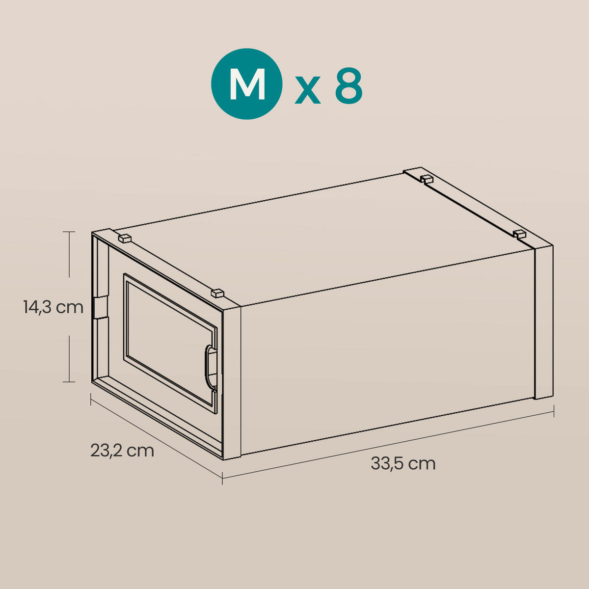 KRABICE NA BOTY, 33,3/14/23 cm - průhledné, Basics, plast (33,3/14/23cm)
