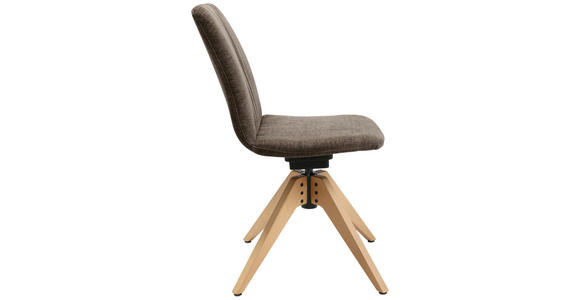 STUHL in Flachgewebe Holz, Textil - Eichefarben/Dunkelbraun, Design, Holz/Textil (46/85-88/55cm) - Johann Jakob