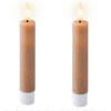 KERZE MIT LED 2,2/14,5 cm  - Hellbraun, Basics, Naturmaterialien/Kunststoff (2,2/14,5cm) - Ambia Home