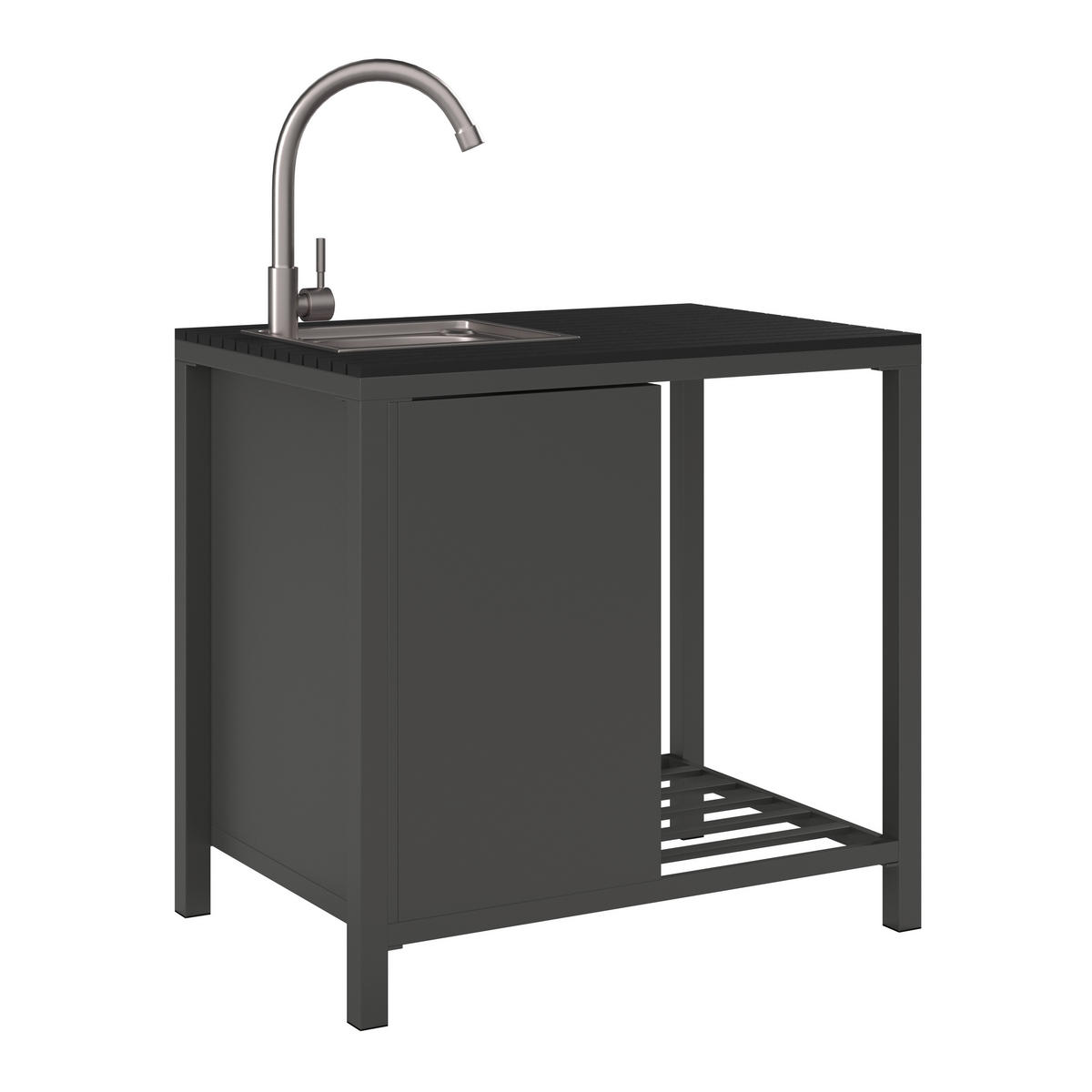 OUTDOORKÜCHE - Anthrazit, MODERN, Kunststoff/Metall (90/84/61,5cm) - Ambia Garden