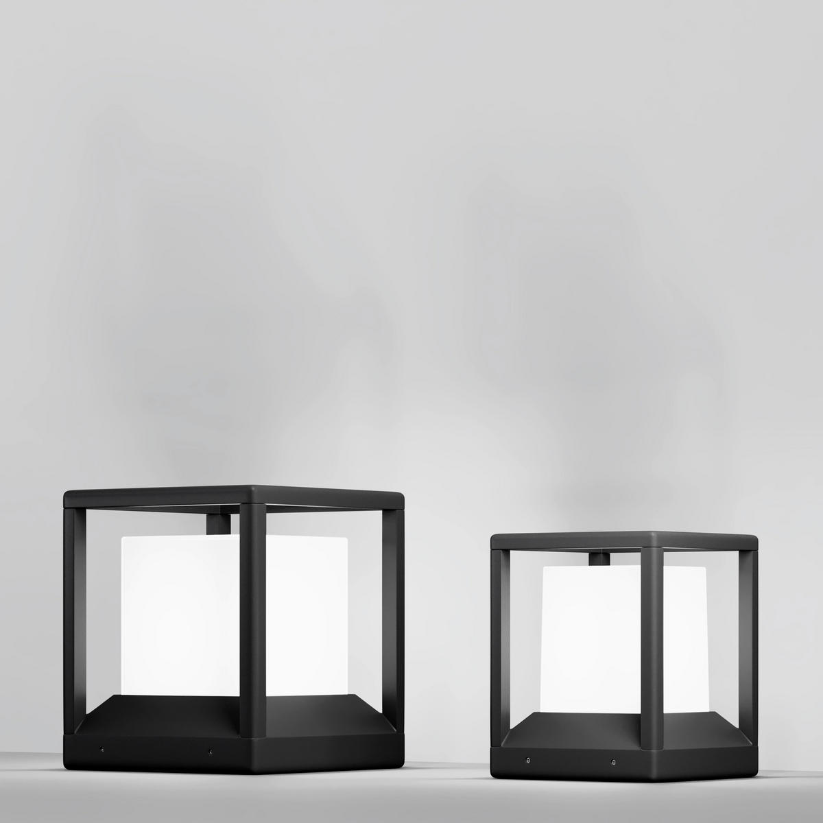 WEGELEUCHTE Outdoor 22,7/22,7/25,5 cm  - Dunkelgrau, Design, Kunststoff/Metall (22,7/22,7/25,5cm) - MAYTONI