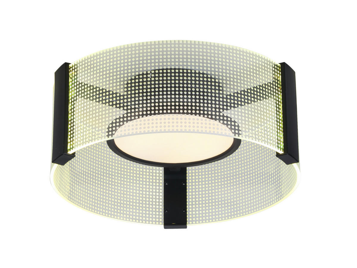 LED-DECKENLEUCHTE 40/16.5 cm   - Transparent/Weiß, Design, Kunststoff/Metall (40/16.5cm) - Novel