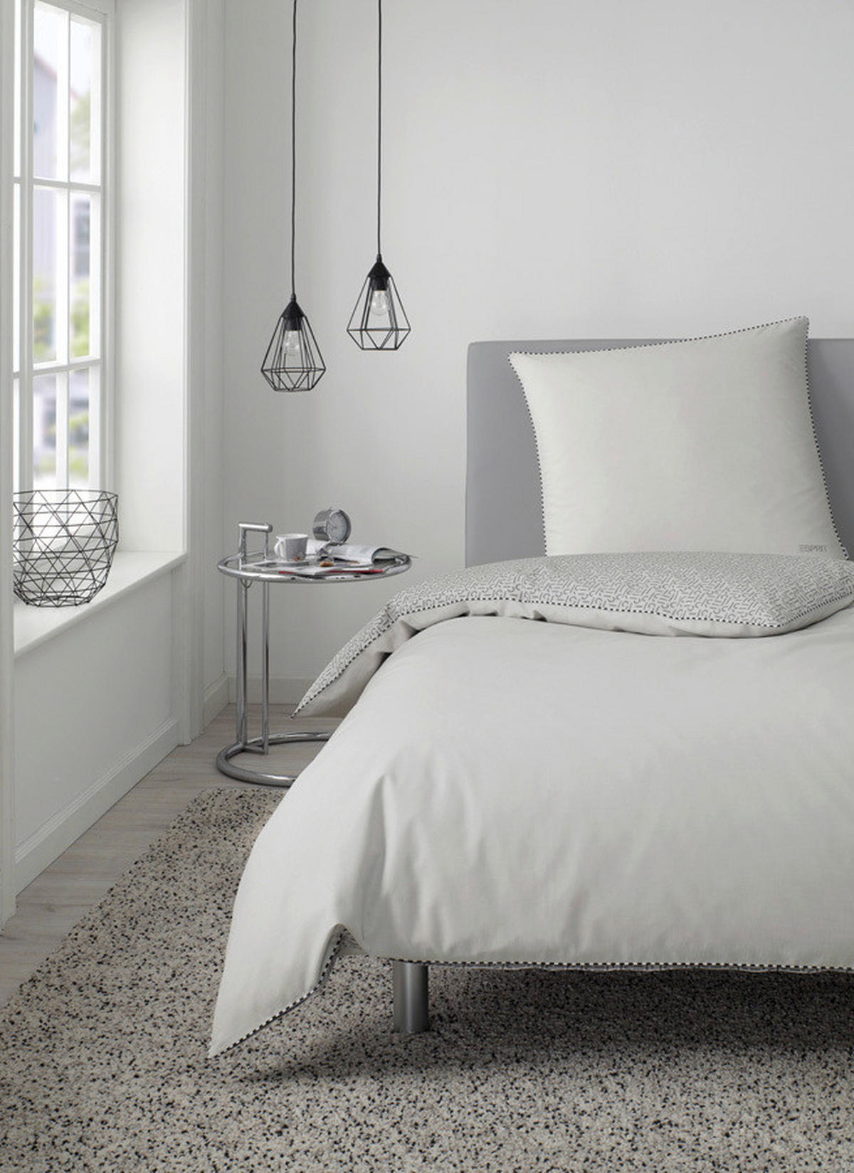 OBOUSTRANNÉ POVLEČENÍ, renforcé, šedá, světle šedá,  - šedá/světle šedá, Basics, textil (135/200cm) - Esprit