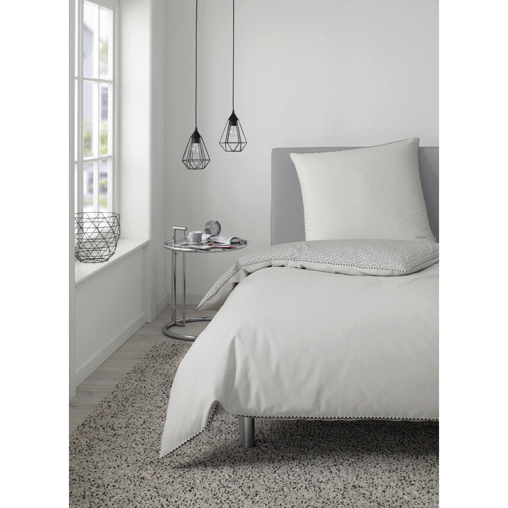 Thumbnail - Esprit Wendebettwäsche E-Scatter,Grau, Hellgrau, Textil, Schriftzug, 135x200 cm, Oeko-Tex® Standard 100, BCI (Better Cot...