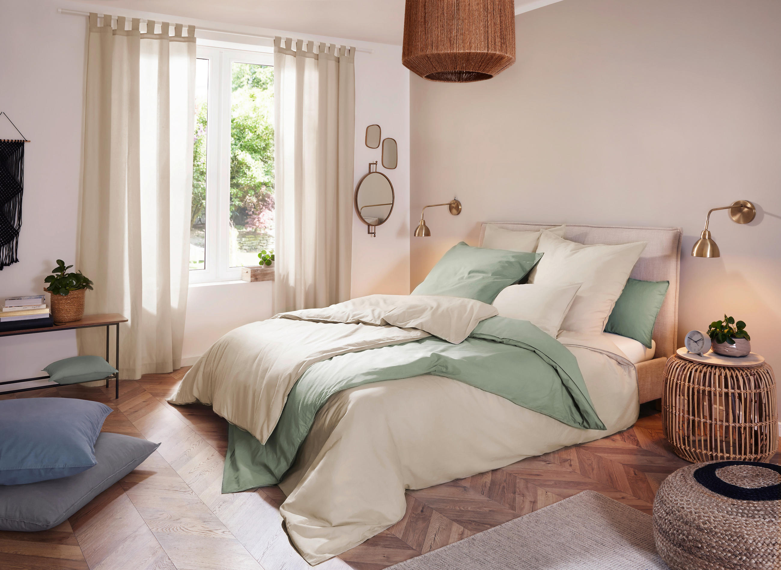 BETTWÄSCHE Renforcé 155/220 cm  - Beige, Basics, Textil (155/220cm)