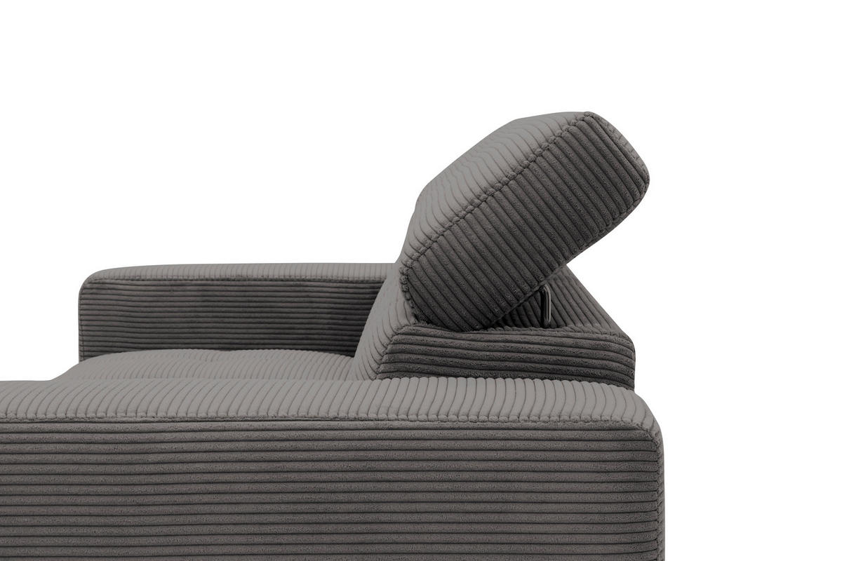 2-SITZER-SOFA TRENTO Mikrofaser Grau  - Dunkelgrau/Schwarz, MODERN, Textil/Metall (208/79/104cm) - MID.YOU