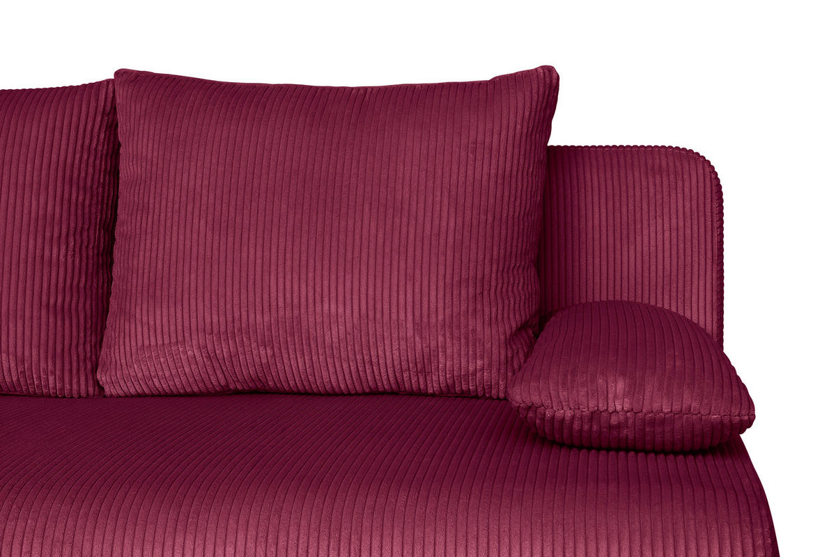SCHLAFSOFA  mit Liegefunktion, Rücken echt Rot  - Chromfarben/Rot, Design, Kunststoff/Textil (193/86/85cm) - P & B