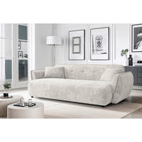 VIERSITZER-SOFA Nelia Chenille Beige  - Beige/Schwarz, Design, Kunststoff/Textil (250/81/114cm) - P & B