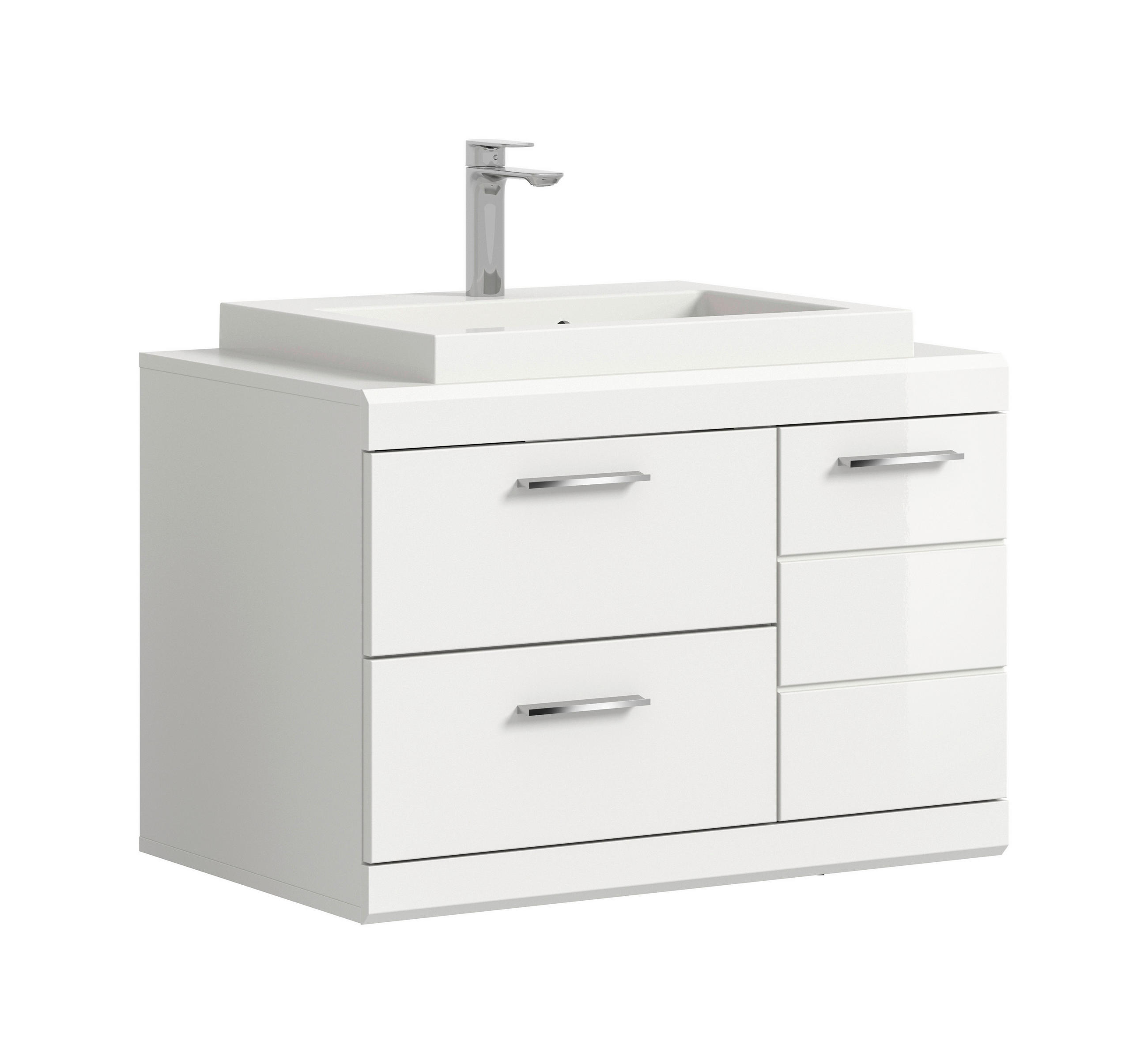 TVÄTTSTÄLLSUNDERSKÅP 80/65/50 cm vit, vit högglans 65/80/50 cm