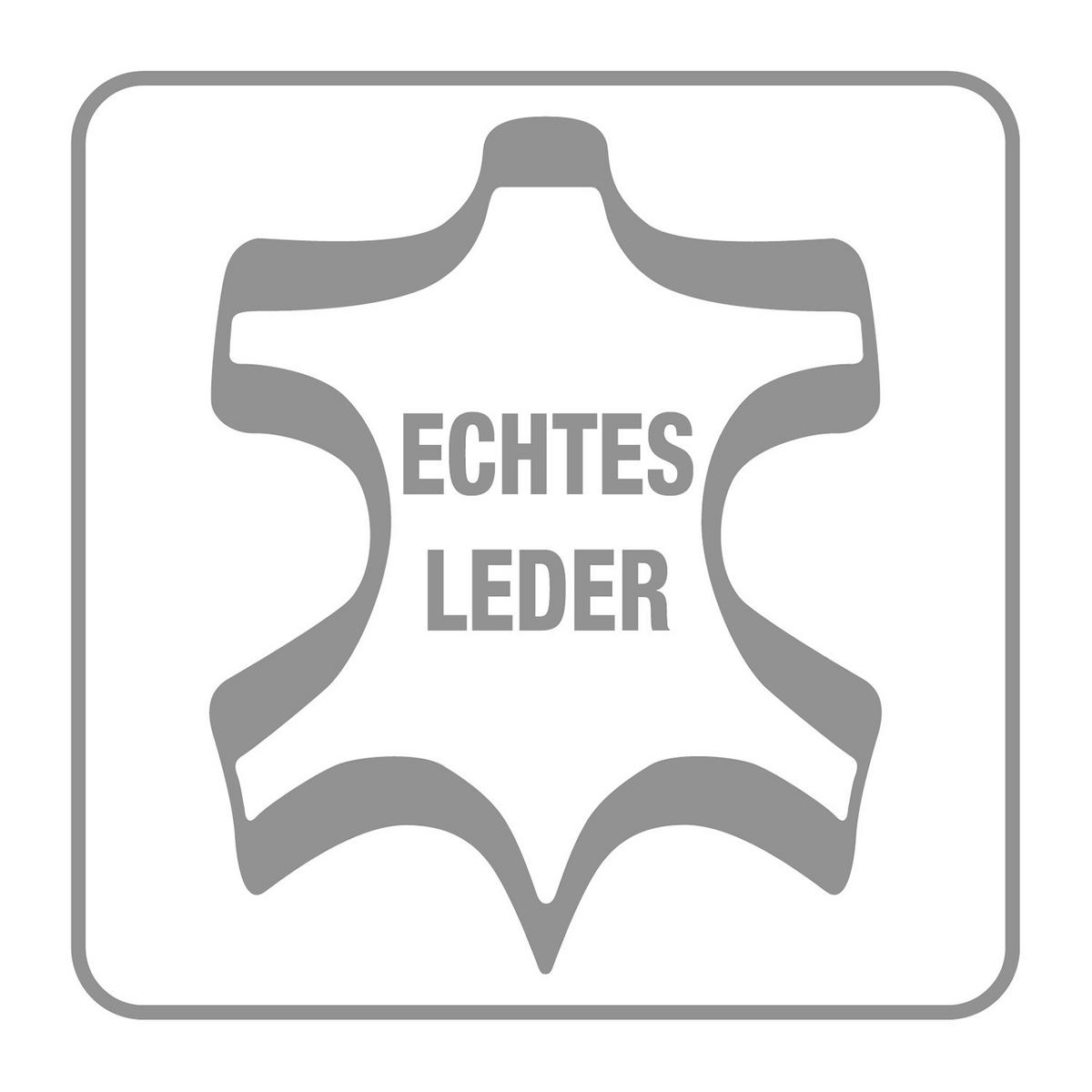 HOCKER Echtleder Cognac  - Chromfarben/Cognac, Design, Leder/Metall (95/46/80cm) - Livetastic