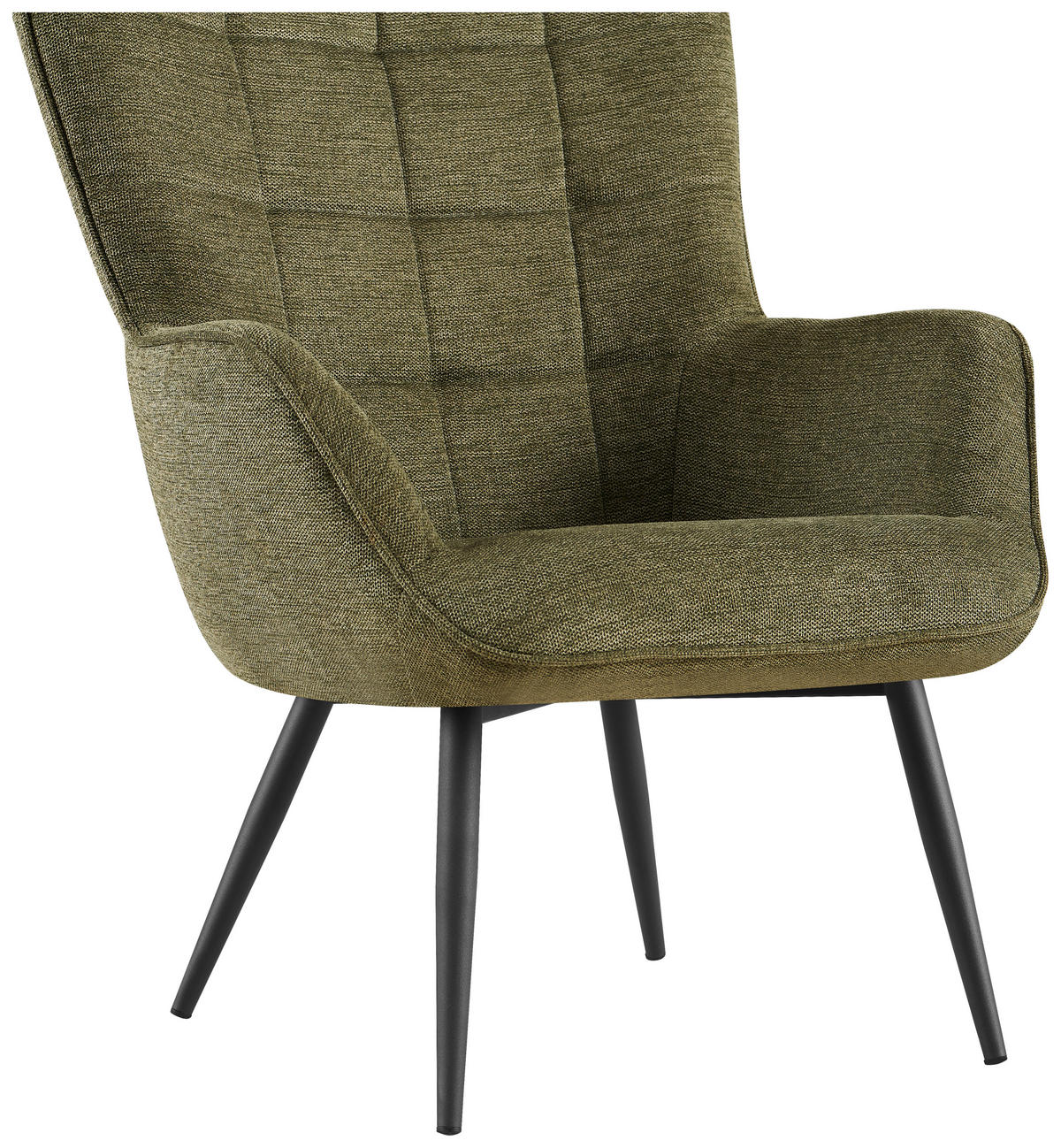 SESSEL in Webstoff Grün  - Grün, Design, Textil/Metall (73/98/79cm) - Ti'me