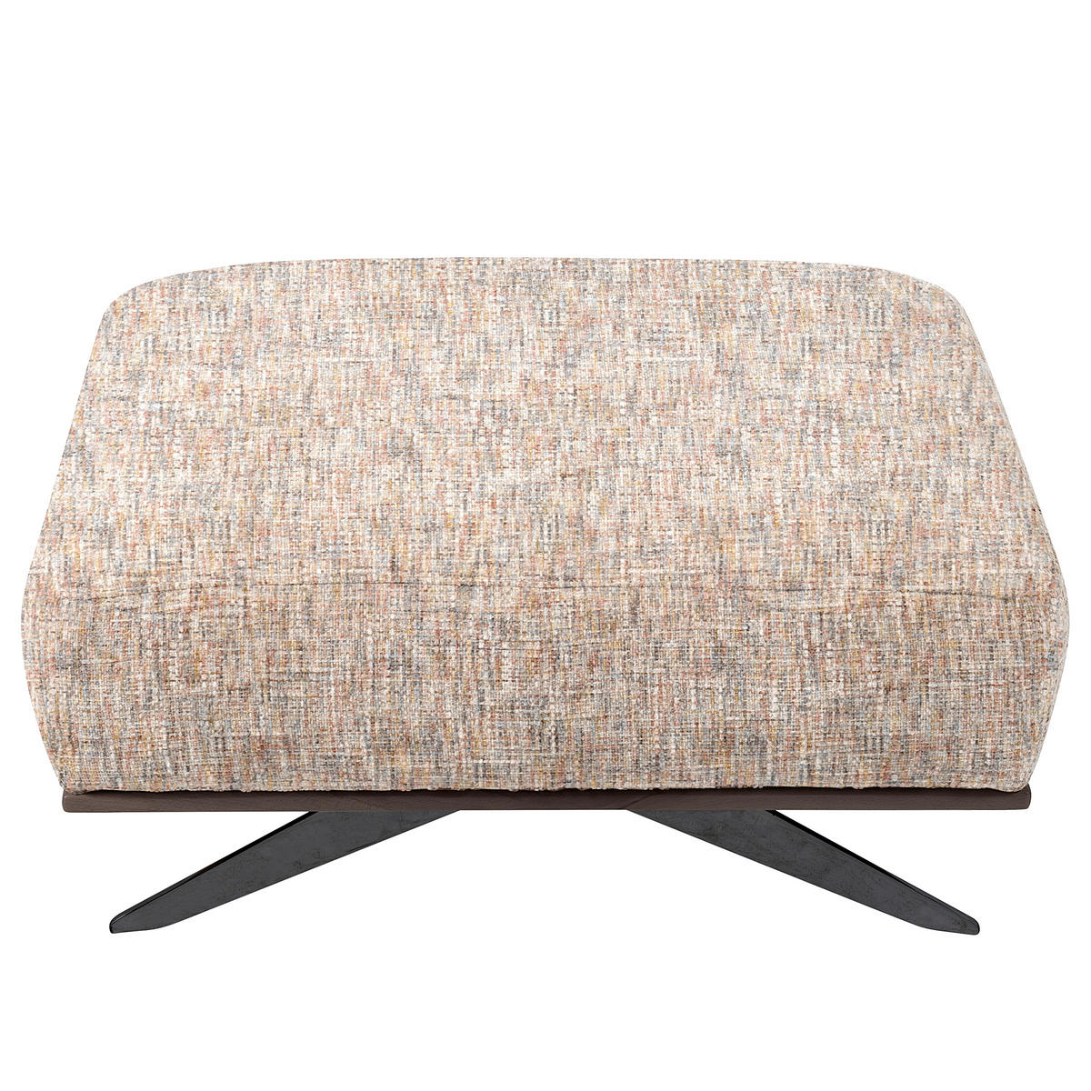 HOCKER in Textil Blau, Gelb, Rot, Weiß  - Blau/Dunkelbraun, Design, Holz/Textil (95/46/80cm) - Livetastic