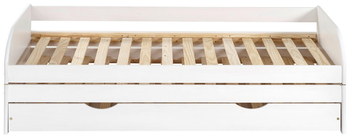 KIHÚZHATÓ ÁGY  fehér  - natúr/fehér, Basics, műanyag/faalapú anyag (90/200cm) - MID.YOU