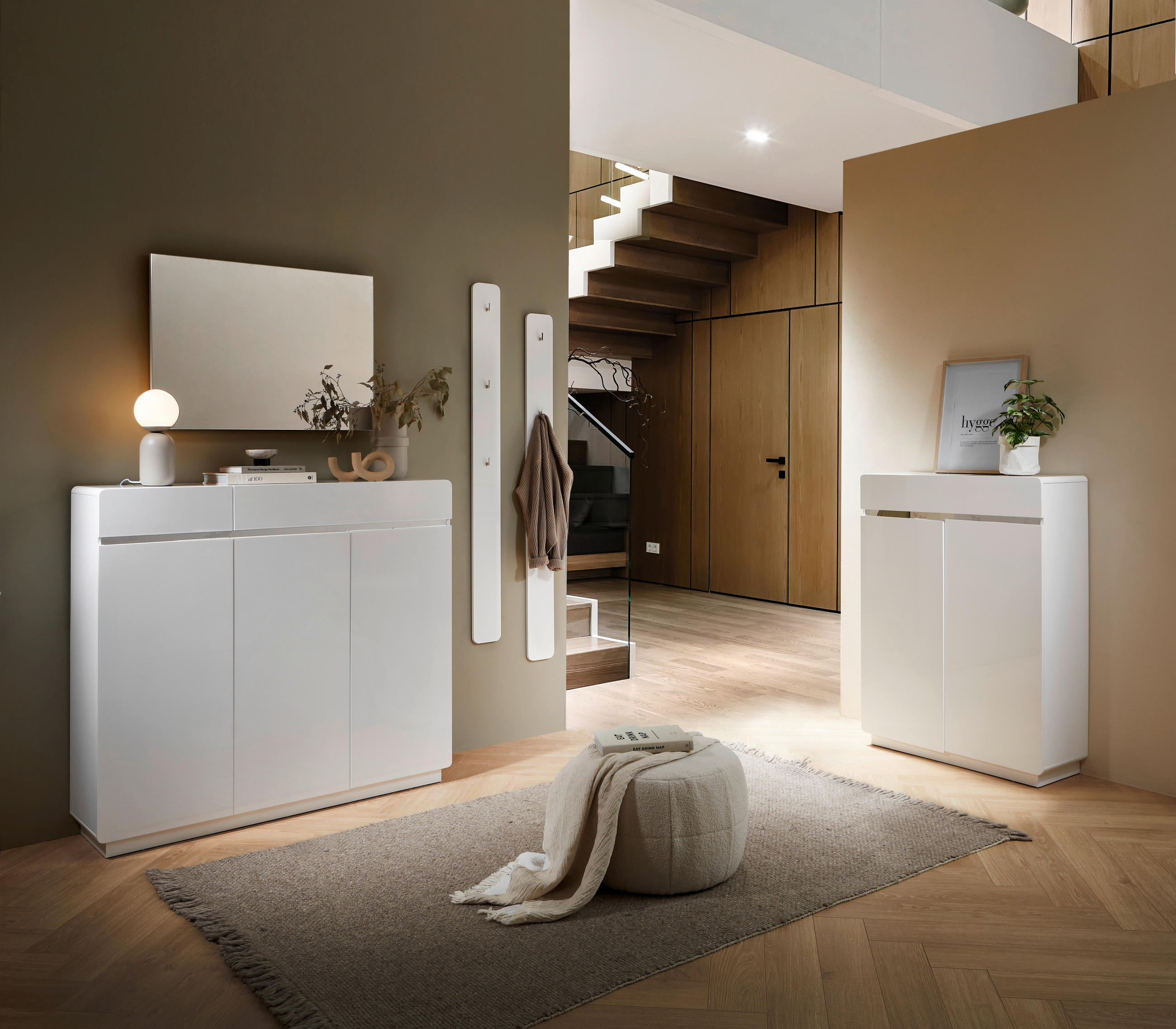 SCHUHSCHRANK Weiß  - Weiß, Design, Holzwerkstoff (135/123/35cm) - Xora