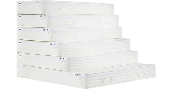 TASCHENFEDERKERNMATRATZE 120/200 cm Höhe ca. 23 cm  - Weiß, KONVENTIONELL, Textil (120/200cm) - Sleeptex