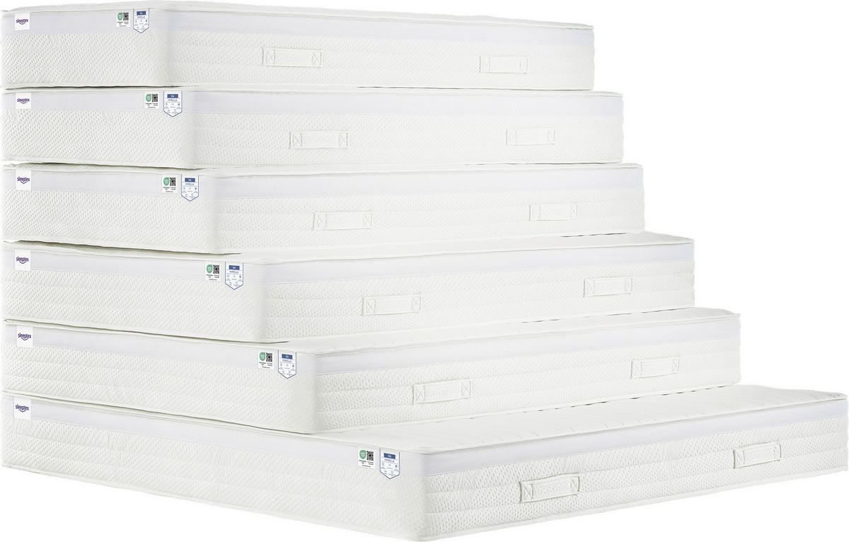 TASCHENFEDERKERNMATRATZE 80/200 cm H4 = sehr fest  - Weiss, Konventionell, Textil (80/200cm) - Sleeptex