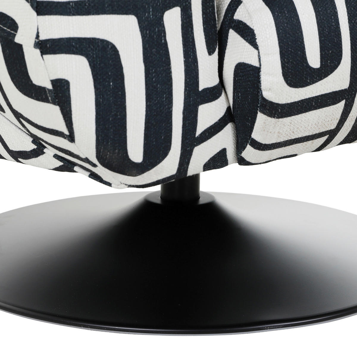 SESSEL in Flachgewebe Schwarz, Weiß  - Schwarz/Weiß, KONVENTIONELL, Textil/Metall (90/67/82cm) - Carryhome