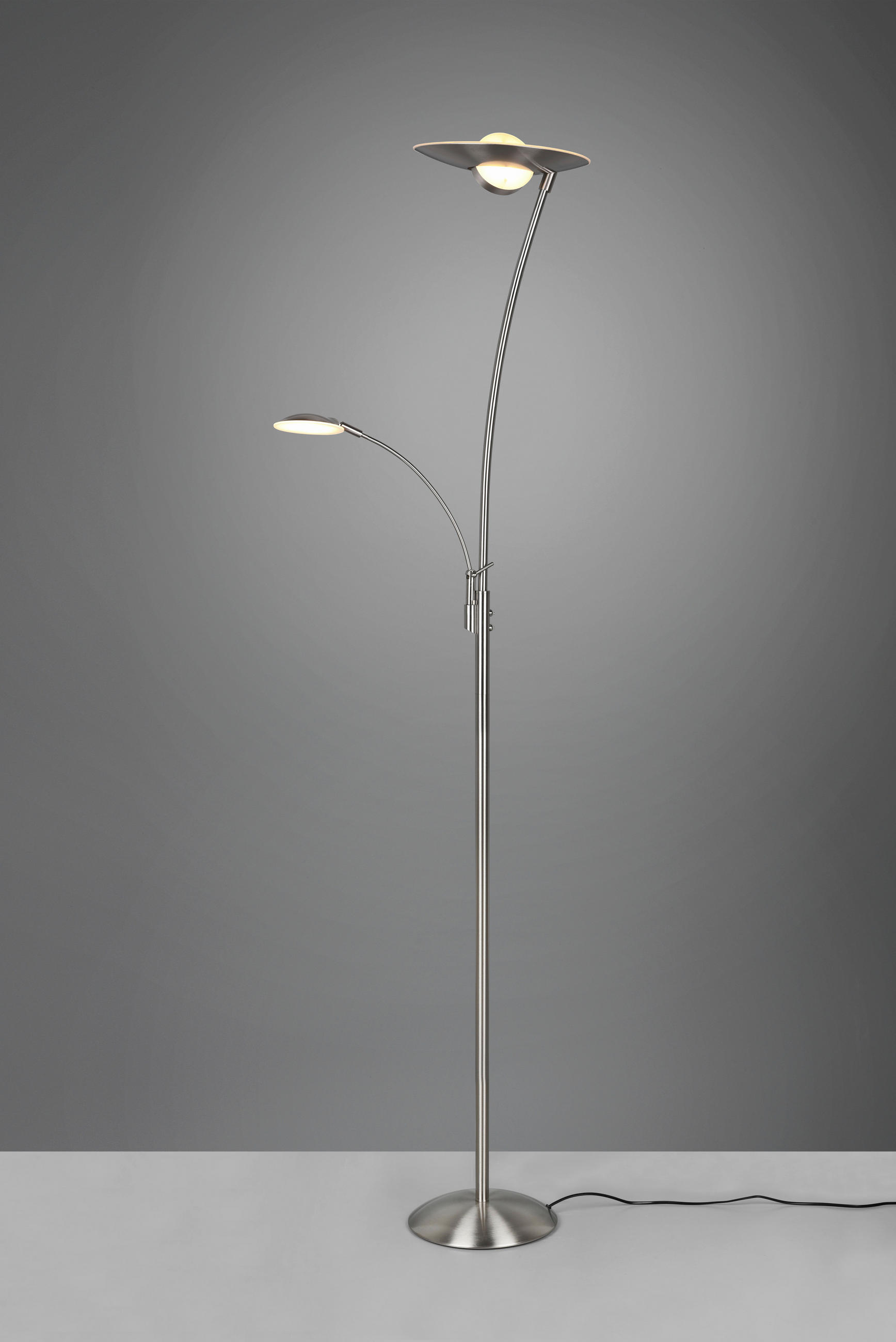 LED-GOLVLAMPA Granby    - nickelfärgad, Design, metall (180/29,5/46cm) - Trio Leuchten