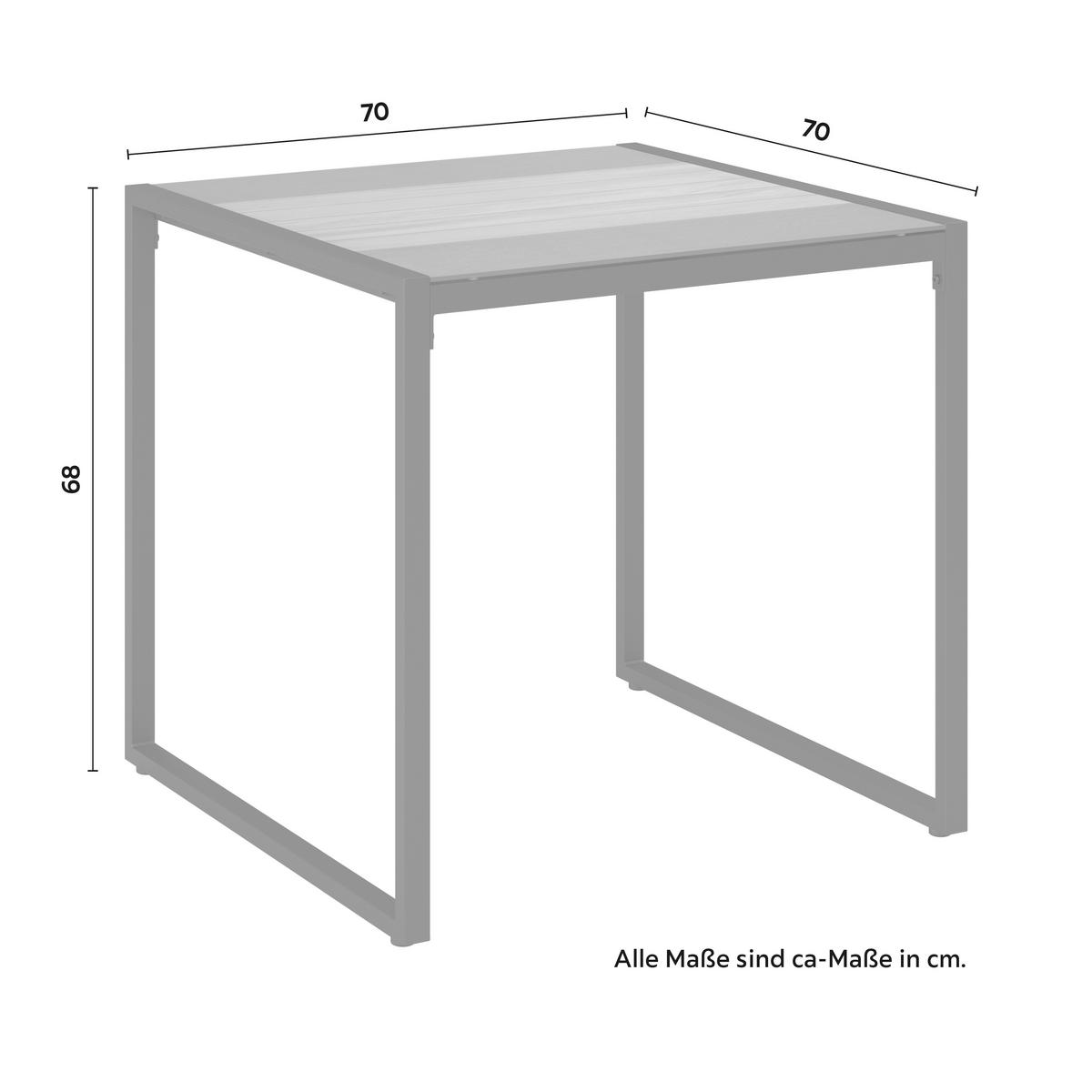 BAŠT. GARNITURA ZA RUČAVANJE 2 dela  - prirodna boja/svetlosiva, Moderno, staklo/metal (181/73/65cm) - Bessagi Garden