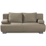 SCHLAFSOFA Rowan in Flachgewebe Cappuccino  - Cappuccino, KONVENTIONELL, Textil/Metall (196/89/94cm) - Novel