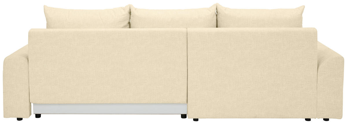 ECKSOFA Creme Mikrofaser  - Creme/Schwarz, KONVENTIONELL, Kunststoff/Textil (169/295cm) - Carryhome