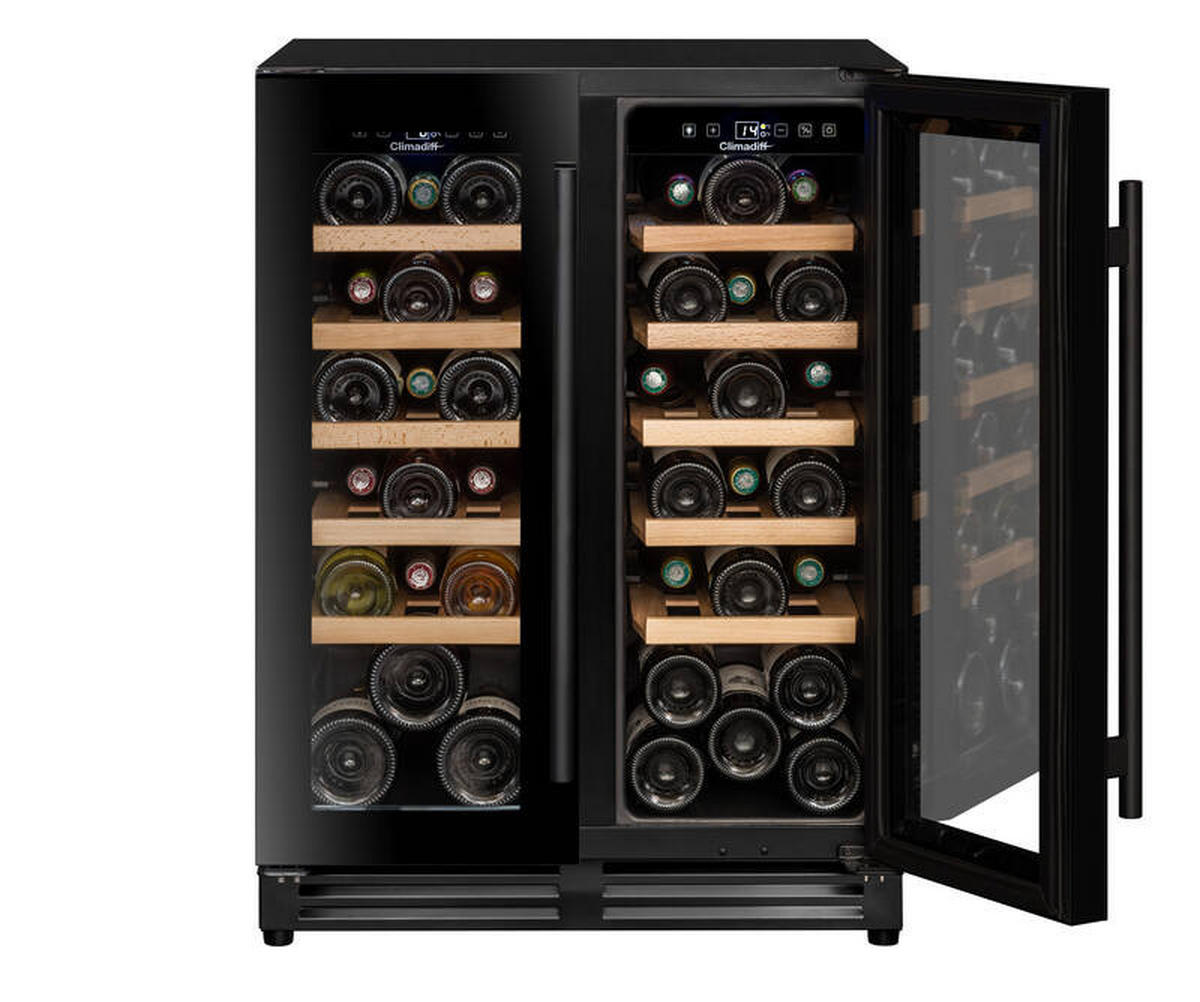 WEINKÜHLSCHRANK CBU40D1B  - Basics, Glas/Holz (59,5/82,0/57,5cm)