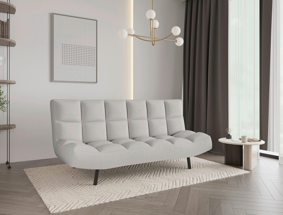 SCHLAFSOFA  in Mikrofaser Naturfarben  - Schwarz/Naturfarben, KONVENTIONELL, Holz/Textil (197/85/92cm) - Carryhome