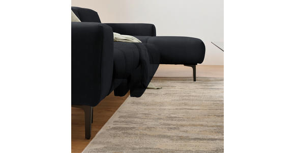 ECKSOFA in Chenille Anthrazit 311/167 cm - Anthrazit/Schwarz, Design, Textil/Metall (311/167cm) - Xora