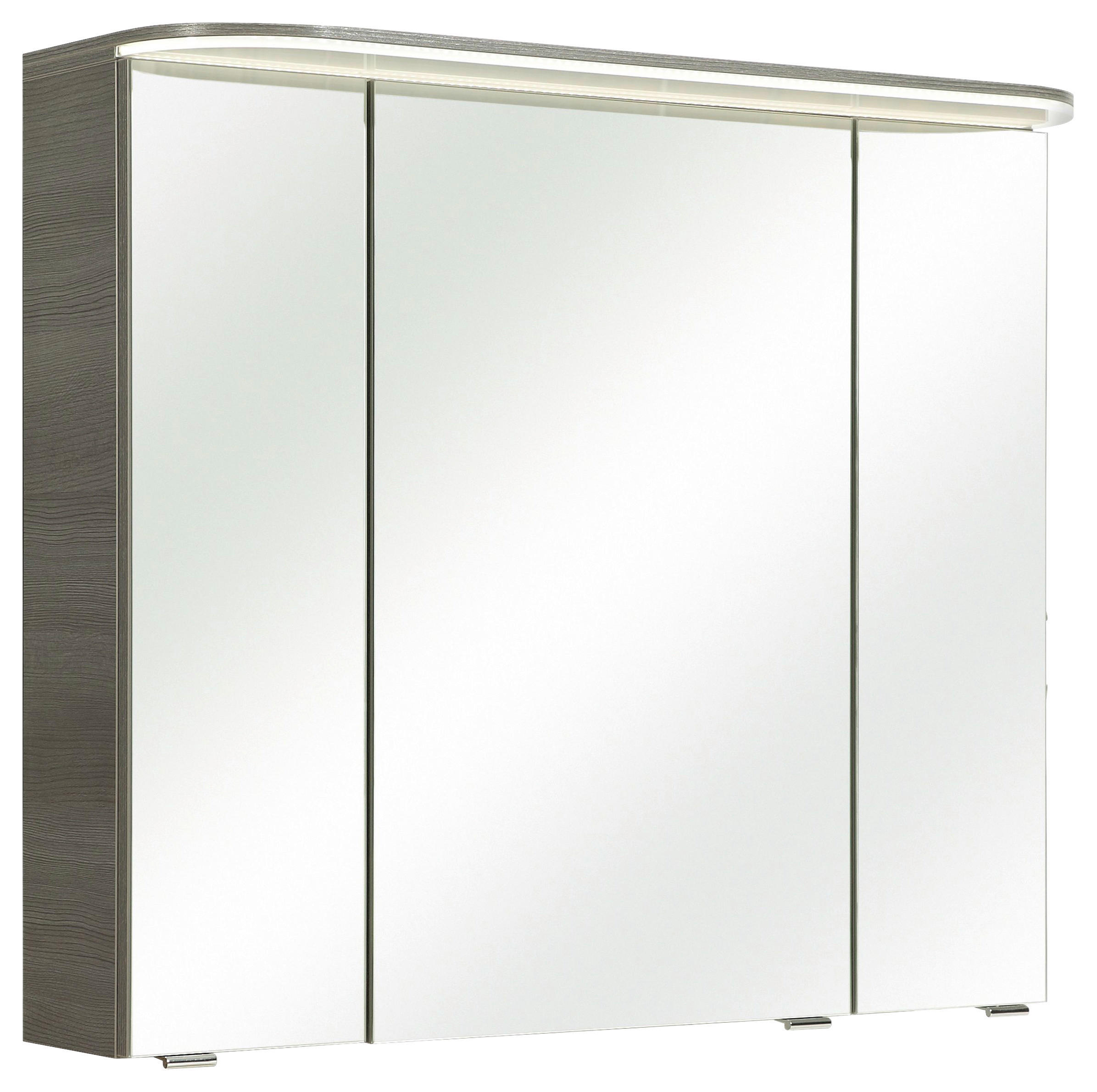 SPIEGELSCHRANK 85,2/72,3/17 cm  - Chromfarben/Graphitfarben, KONVENTIONELL, Glas/Holzwerkstoff (85,2/72,3/17cm) - Pelipal